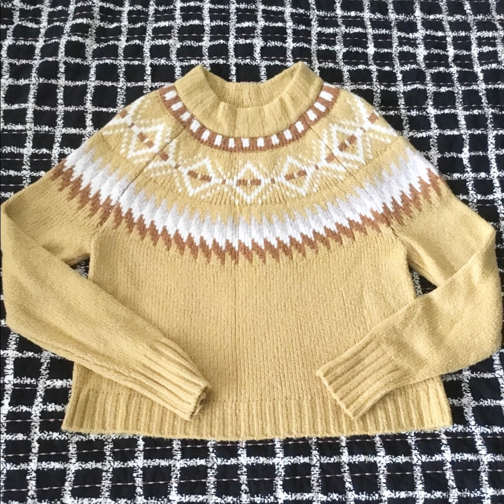 American Eagle Outfitters Fair Isle Collared Sweater